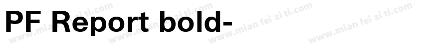 PF Report bold字体转换